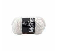 LaMoretta Tre Sfere Lana 30% Acrilico 70% 250 grammi (5 gomitoli da 50 gr x 150 mt) per Accessori, Borse, Abbigliamento e Granny con Ferri da Maglia o Uncinetto (Bianco - 100)