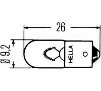 10 Lampadine Indicatore 24 V 4 W T4W Trasparente HELLA per U.a. Mercedes-Benz NG