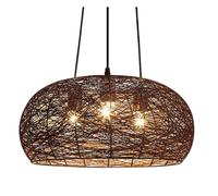 Lamp Holders Pendant Lights Island Rattan Woven Light Shade Retro Interior Flush Mount Chandelier for Dining Living Bedroom Kitchen Restaurant-Dark Brown(Brown,45 * 20cm)