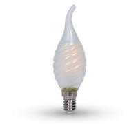 LAMP. LED E14 4W FIL. SATINATA BIANCO FREDDO A FIAMMA T VT-1923-LED7112 V-TAC