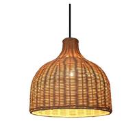 Lamp, Natural Wicker Rattan Hanging Light Fixture Rustic Lantern Pendant Lighting Boho Decor Chandeliers