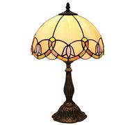 Lamp,Stained Glass Lamp,Orange Baked Curved Tulip Table Lamp,Reading Desk Light for Bedside Living Room Dresser Home Office Dormitory Dining Room, Decorate Gift for Parents 12X19