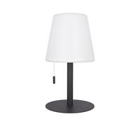 LAMP TO POSE GREY CONE RECHARGEABLE STEEL LED IP44, 400 LUMENS, CCT AND DIMMABLE, ADJUSTABLE HEIGHT