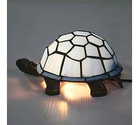Lamp, Turtle Table Lamp,Stained Glass Accent Desk Lamp,E12/14,Nursery Lamp Nightlight,Turtle Gifts,Light Blue