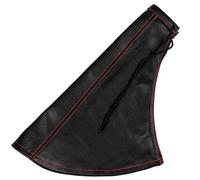 Lampa 05057 Cuffia Leva Freno, Pelle, Nero Cuciture Rosse