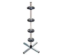 Colonna porta 4 ruote complete auto con pneumatici max 225 mm Acciaio Max 100kg