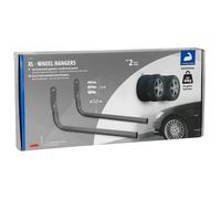 SET GANCI SUPPORTO PORTA GOMME PNEUMATICO AUTO GARAGE PARETE MURO ACCIAIO