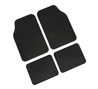 Set 4 pezzi tappeti tappetini universale in PVC nero sagomabilii e antiscivolo