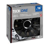 Set 4 copricerchi in ABS mod. Avalone colore Nero cerchi diametro 16''