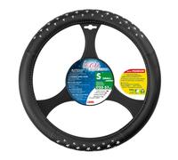 Coprivolante auto similpelle con inserti stelle Argento 35-37cm