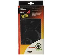 Sport, coprivolante in pelle - L - Ø 37/39 cm - Nero/Rosso