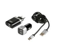 Kit 3 in 1 Usb Type-C - Fast Charge - 12/24V + 230V