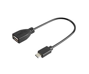 Lampa 38858 Cavo OTG USB > USB Type-C - 20 cm - Nero