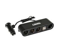 Presa Corrente Quadrupla con USB 12/24V Cavo da 60 cm per Auto Camper - C39024