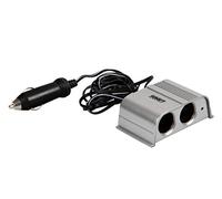 Lampa 39068 Silver Presa Corrente Doppia con Prolunga, 12V/24V