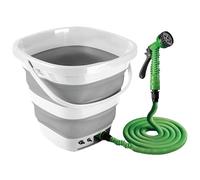 Pompa Acqua a Batteria con Secchio Pieghevole 15L Lavaggio Auto Aquarover Lampa