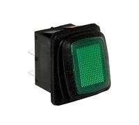 Interruttore impermeabile con led 12/24V verde