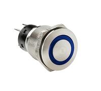 Lampa Interruttore a pulsante S_0290_45576 con spia a LED 12/24V Blu
