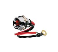 Lampa 45580 Spia a LED, in Ottone Cromato - 12/24V - Rosso - 15A