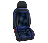 COPRISEDILE SCHIENALE PER AUTO BLU PALLINE DI LEGNO UNIVERSALE FRESCO ELEGANTE