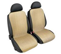 Coppia fodere coprisedili double-face carta tessile e tessuto - Beige 42cm