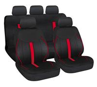 Speed, set fodere coordinate - Nero/Rosso sedili auto