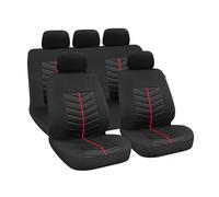 Set fodere coprisedili universali auto Rapid - Nero/Rosso