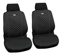 Ziga coppia coprisedili anteriori cotone universali Nero Ok per airbag laterali