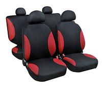 Palinuro Fodere auto coordinate Nero/Rosso 2 anter 2 poster 4 copripoggiatesta