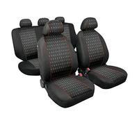 Kit completo coprisedili fodere auto universali poliestere Square. Rosso