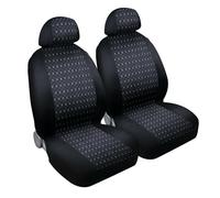 Lampa Square, coppia coprisedili anteriori in jacquard - Nero