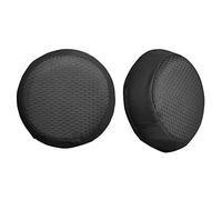 Coppia copri poggiatesta tondi In poliestere jacquard Nero