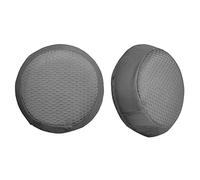 Coppia copri poggiatesta tondi In poliestere jacquard Grigio