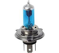 COPPIA LAMPADINE LAMPADE ALOGENE H4 POTENTI PER AUTO MOTO 100W LUCE ULTRA BIANCA