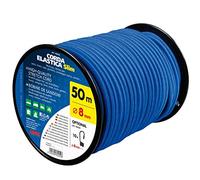 CORDA ELASTICA BOBINA BLU 50MT PER CAMION TELONE TELO CASA CAMPEGGIO AUTO CAVO