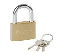 LUCCHETTO CATENACCIO IN OTTONE ARAMDIETTO SICUREZZA FURTO CON 3 CHIAVI ARCO 60MM