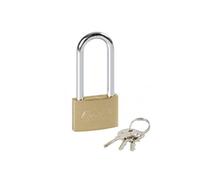 LUCCHETTO CATENACCIO IN OTTONE ARAMDIETTO SICUREZZA FURTO CON 3 CHIAVI ARCO 50MM