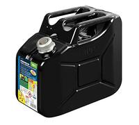 Premium, tanica carburante in metallo auto camper jeep camion - 10 litri - Nero