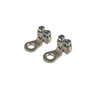 LFLG Set 2 Pz Capicorda Di Potenza In Ottone Nichelato Con Fissaggio Cavo A Pias