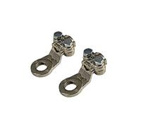 LFLI Set 2 Pz Capicorda Di Potenza In Ottone Nichelato Con Fissaggio Cavo A Pias