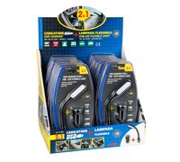 Lampada flessibile a LED COB + caricatore USB 12/24V - Display 12 pz
