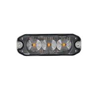 Luce di segnalazione multifunzione arancio a 3 Led 12/24V IP67 4 funzioni