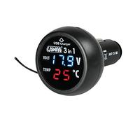 Smart-Plug, spinotto multifunzione 12/24V,TEMPERATURA INTERNA,VOLTIMETRO,USB