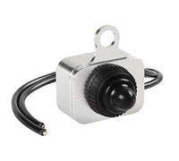 Interruttore impermeabile 12V on-off alluminio foro 6mm - Silver