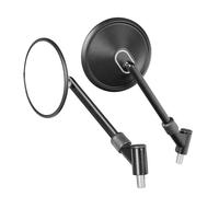 2 specchietti moto omologati 10mm avvitamento DX Nero opaco Attacco a manubrio