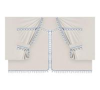 Lampa Set tende per camion Luxury Pro-Cabin in poliestere Panna/Blu