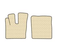 Coppia tappeti camion in similpelle imbottiti colore Beige - DAF XF 106