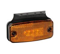 Luce ingombro 4 LED con catarifrangente e staffa 10/30V IP67 Arancio 114x54mm