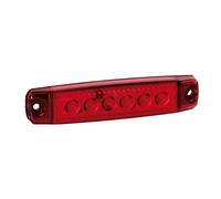 Set 20 pz, luce ingombro a 6 Led, montaggio in superficie, 12/24V - Rosso