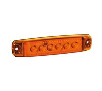Set 20 pz, luce ingombro a 6 Led, montaggio in superficie, 12/24V - Arancio